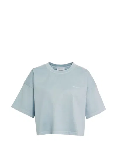 Dondup Logo-embroidered Cropped T-shirt In Multi
