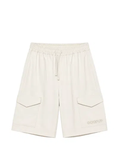 Dondup Kids' Logo-embroidered Cargo Shorts In White