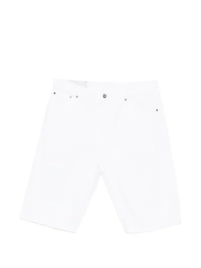 Dondup Logo-patch Five-pocket Shorts In White