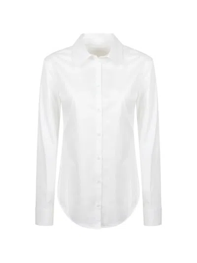 Dondup Logo-plaque Button-up Shirt In White