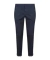 Dondup Gaubert Cotton Trousers With Roll-up Ankle Cuffs In Blue