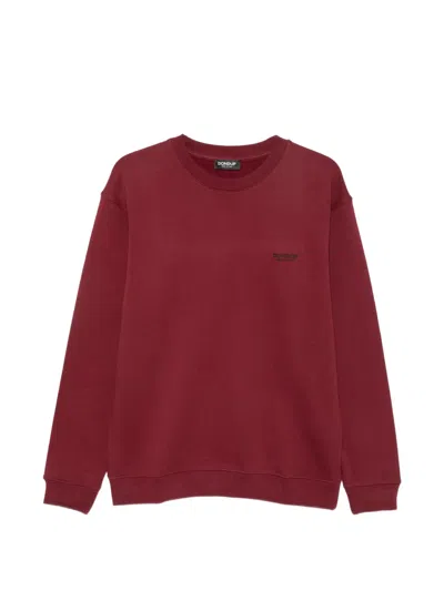Dondup Logo-print Cotton Sweater In Red
