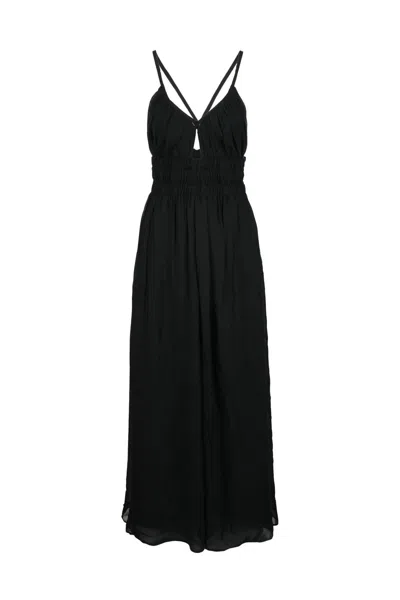 Dondup Long Chiffon Dress - Black
