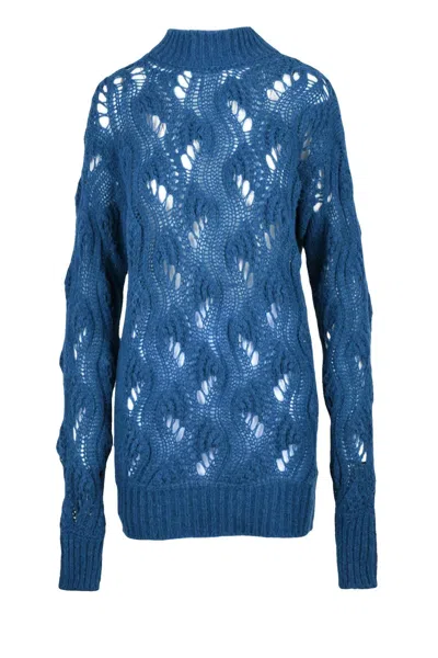 Dondup Long Openwork Knit - Blue