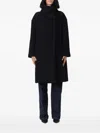 Dondup Long Sleeve Coat In Black