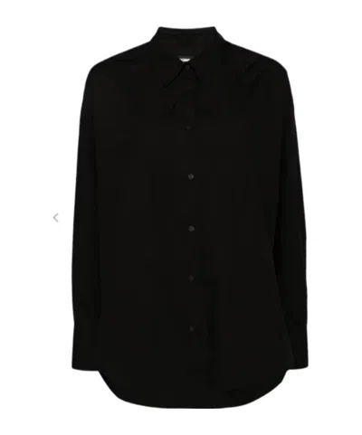 Dondup Long-sleeve Cotton Shirt In Black