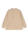 Dondup Long-sleeve Cotton Shirt In Neutrals
