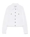 Dondup White Denim Cropped Jacket