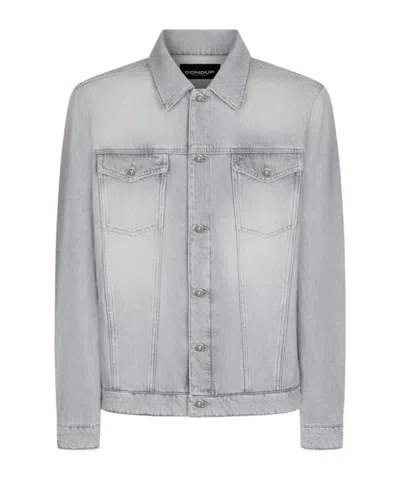 Dondup Long Sleeve Denim Jacket In Gray