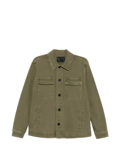 Dondup Long-sleeve Pocket Shirt In Green