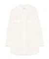 Dondup Relaxed Fit White Button-down Shirt With Chest Pockets