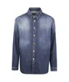 Dondup Cotton Shirt In Blue