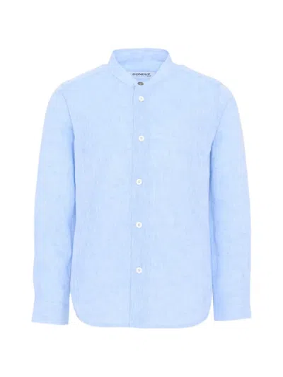 Dondup Kids' Long-sleeve Shirt In Blue