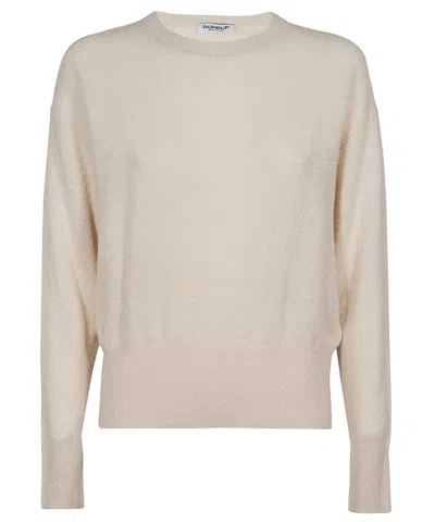 Dondup Long Sleeve Sweater In White