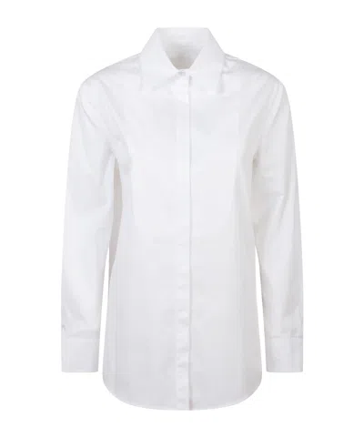 Dondup Long-sleeved Button-down Shirt In White