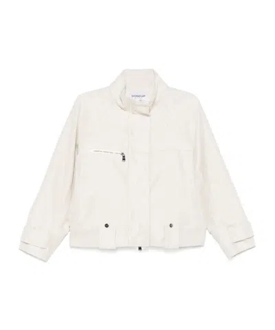 Dondup Long-sleeved Casual Jacket In White