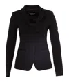 Dondup Long-sleeved Suit Coat In Black