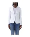 Dondup Long-sleeved Suit Coat In White
