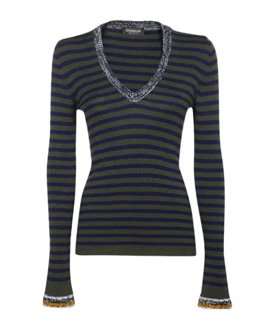 Dondup Mohair-wool Sweater In Green