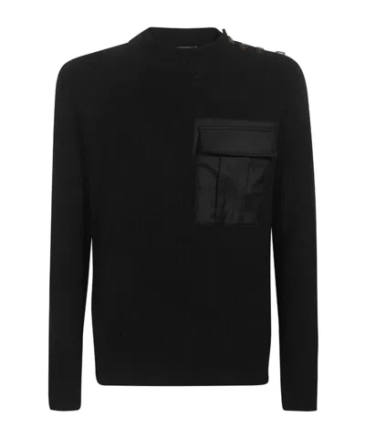 Dondup Long-sleeved Sweater In Black