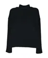 Dondup Long-sleeved Turtleneck Sweater In Black