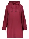 Dondup Oversize Cotton Hoodie In Red