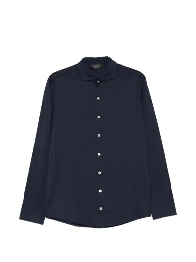 Dondup Long-sleeve Button-up Shirt In Blue