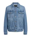 Dondup Medium Blue Wash Denim Jacket With Button-up Front In Blue