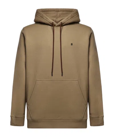 Dondup Logo-embroidered Drawstring Hoodie In Animal Print