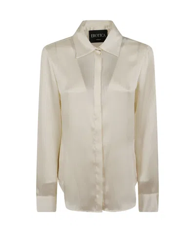 Dondup Long-sleeved Shirt In White