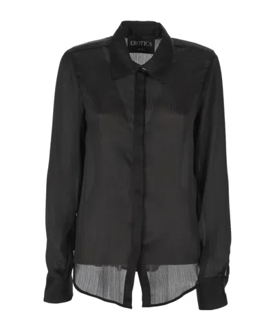 Dondup Long-sleeves Shirt In Black