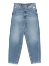 Dondup Loose Blue Denim Jeans In Blue