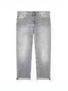 Dondup Loose Fit Ankle-length Jeans In Gray