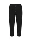 Dondup Loose Fit Black Denim Jeans In Black