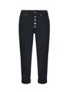 Dondup Loose Fit Black Denim Jeans In Blue