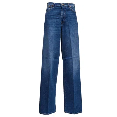 Dondup Loose Fit Denim Jeans For Women In Blue