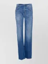 Dondup Loose Fit Five-pocket Trousers With Faded Effect In Blue