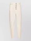 Dondup Loose Fit Velvet Effect Trousers With Pockets In Neutral