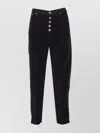 Dondup Loose Fit Velvet Trousers With Button Detailing