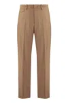 Dondup Louis Virgin Wool Trousers In Brown