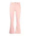 Dondup Low-rise Flared Trousers In Pink