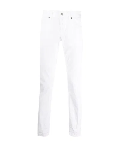 DONDUP DONDUP LOGO PATCH STRAIGHT LEG TROUSERS