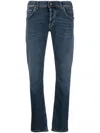 Dondup Low-rise Straight-leg Jeans In Blue