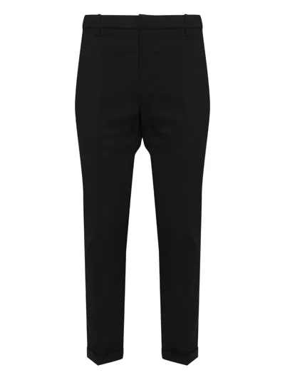 Dondup Denim Trousers With Belt Loops In Black