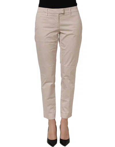 Dondup Low Waist Tape Women Cropped Trousers Women's Pants In Animal Print