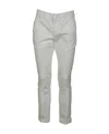 Dondup Low-waisted Casual Pants In White