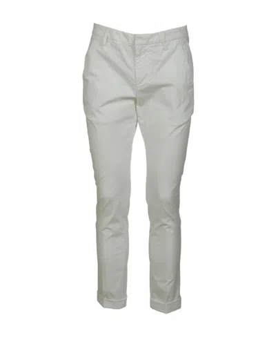 Dondup Low-waisted Casual Pants In White