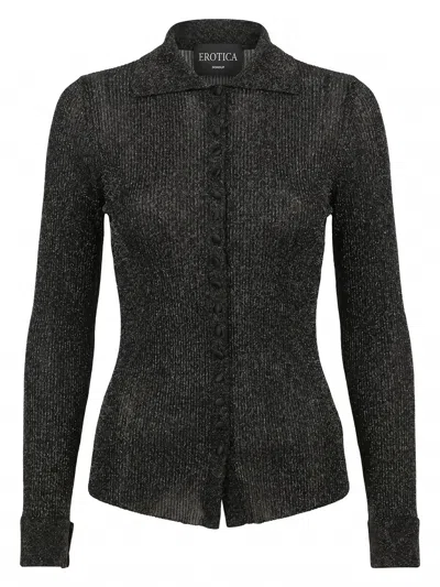 Dondup Lurex Shirt In Gray