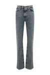 Dondup Mabel Wide Leg Jeans In Denim In Blu