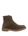 Dondup Man Ankle Boots Dark Green Size 8 Leather, Textile Fibers
